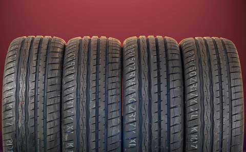 asymmetrical tire treads