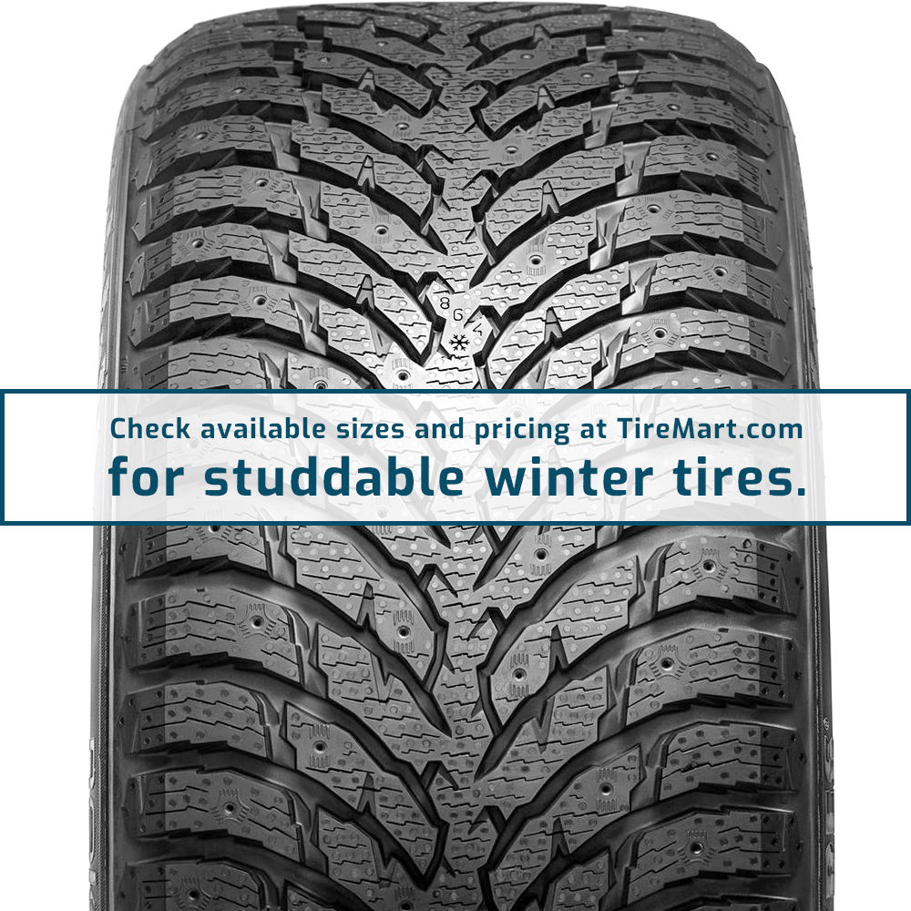 Studdable winter tires... Check available sizes  and pricing at TireMart.com