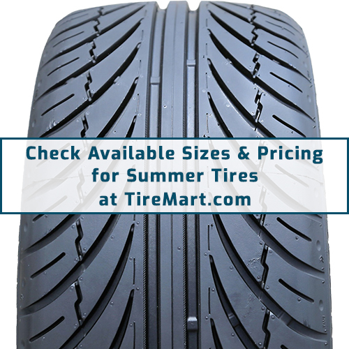 Tire with text... Check Available Sizes and Pricing for Summer Tires at TireMart.com