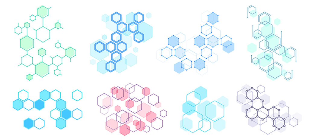 Abstract hexagonal structure