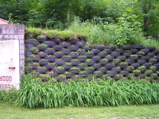 Tire recycling: tire wall
