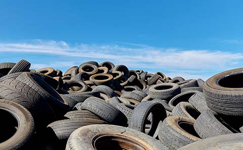 a bunch of tires