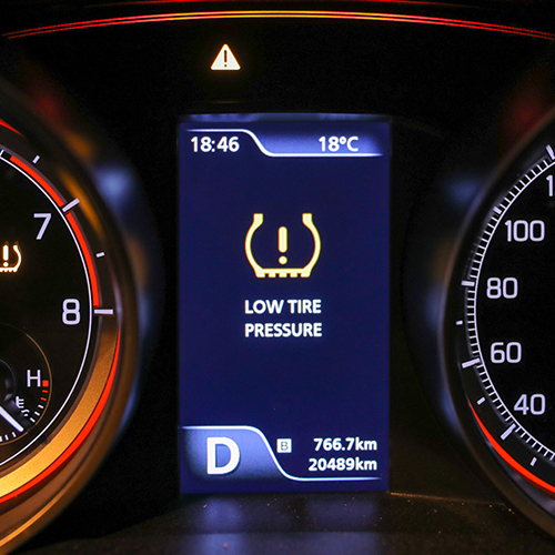 TPMS can show tire temperature