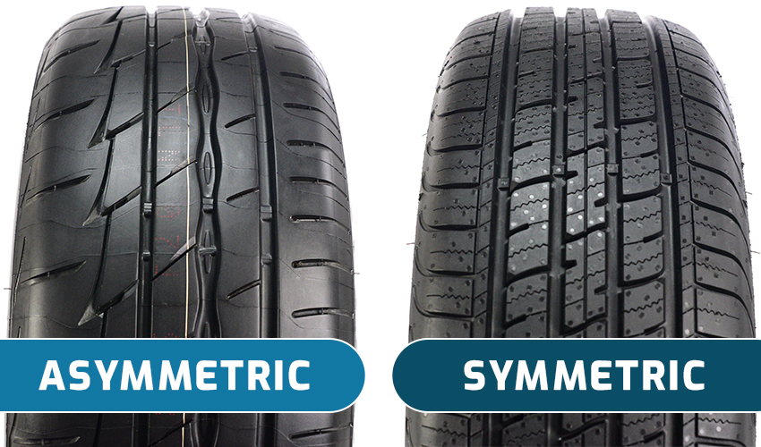 asymmetric tires vs symmetric tires