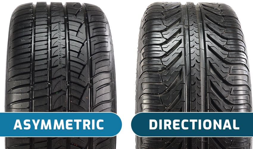 asymmetric tires vs directional tires