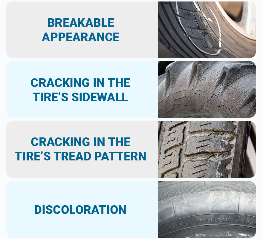 Types of tire dry rot